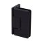 FHC Carolina Beveled Wall Mount Hinge  for Shower Doors - Offset Back Plate, Matte Black (BLK) Finished