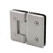 FHC Carolina Beveled Glass To Glass 180 Degree Hinge for Shower Doors - 3/8"-1/2" Glass- Rear, Satin Nickel (US15) Finished