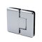 FHC Carolina Beveled Glass To Glass 180 Degree Hinge for Shower Doors - 3/8"-1/2" Glass, Polished Chrome (US26) Finished
