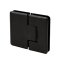 FHC Carolina Beveled Glass To Glass 180 Degree Hinge for Shower Doors - 3/8"-1/2" Glass, Matte Black (BLK) Finished