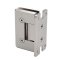 FHC Carolina Beveled Wall Mount Hinge for Shower Doors - Full Back Plate- Rear, Satin Nickel (US15) Finished