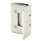 FHC Carolina Beveled Wall Mount Hinge  for Shower Doors - Offset Back Plate- Rear, Polished Nickel (US14) Finished