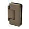 FHC Preston Square Wall Mount Hinge for Shower Doors  - Offset Short Back Plate, Satin Bronze (US10) Finished