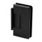 FHC Carolina Beveled Wall Mount  Hinge for Shower Doors - Offset Short Back Plate, Matte Black (BLK) Finished