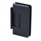 FHC Preston Square Wall Mount Hinge for Shower Doors  - Offset Short Back Plate, Matte Black (BLK) Finished
