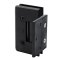 FHC Carolina Beveled 5 Degree Positive Close Wall Mount Hinge for Shower Doors Short Offset Back Plate- Rear, Matte Black (BLK) Finished