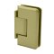FHC Carolina Beveled Wall Mount  Hinge for Shower Doors - Offset Short Back Plate,  Satin Brass (US4) Finished