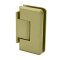 FHC Preston Square Wall Mount Hinge for Shower Doors  - Offset Short Back Plate, Satin Brass (US4) Finished