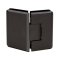 FHC Carolina Beveled Glass To Glass 135 Degree Hinge for Shower Doors - 3/8" To 1/2" Glass, Oil Rubbed Bronze (US10B) Finished