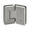 FHC Carolina Beveled Glass To Glass 135 Degree Hinge for Shower Doors - 3/8" To 1/2" Glass- Rear,  Satin Nickel (US15) Finished