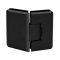 FHC Carolina Beveled 5 Degree Positive Close Glass To Glass Hinge for Shower Doors - 135 Degree, Matte Black (BLK) Finished