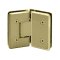 FHC Carolina Beveled Glass To Glass 135 Degree Hinge for Shower Doors - 3/8" To 1/2" Glass- Rear,  Satin Brass (US4) Finished