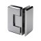 FHC Carolina Beveled Glass To Glass 90 Degree Hinge for Shower Doors - 3/8"-1/2" Glass, Polished Chrome (US26) Finished