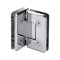 FHC Carolina Beveled Glass To Glass 90 Degree Hinge for Shower Doors - 3/8"-1/2" Glass- Rear, Polished Chrome (US26) Finished