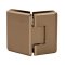 FHC Carolina Series 135 Degree Adjustable Glass-To-Glass Hinge for Shower Doors - 3/8" To 1/2" Glass,: Satin Bronze (US10) Finished