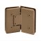 FHC Carolina Series 135 Degree Adjustable Glass-To-Glass Hinge for Shower Doors - 3/8" To 1/2" Glass- Rear,: Satin Bronze (US10) Finished