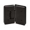 FHC Carolina Series 135 Degree Adjustable Glass-To-Glass Hinge for Shower Doors - 3/8" To 1/2" Glass- Rear, Matte Black (BLK) Finished