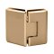 FHC Carolina Series 135 Degree Adjustable Glass-To-Glass Hinge for Shower Doors - 3/8" To 1/2" Glass, Satin Brass (U FinishedS4)