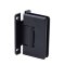 FHC Carolina Beveled Wall Mount Adjustable Hinge for Shower Doors - Full Back Plate, Matte Black (BLK) Finished