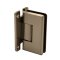 FHC Carolina Beveled Wall Mount Adjustable Hinge for Shower Doors - Full Back Plate, Satin Bronze (US10) Finished