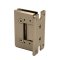 FHC Carolina Beveled Wall Mount Adjustable Hinge for Shower Doors - Full Back Plate-Rear, Satin Bronze (US10) Finished