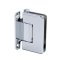 FHC Carolina Beveled Wall Mount Adjustable Hinge for Shower Doors - Full Back Plate, Polished Chrome (US26) Finished