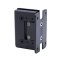 FHC Carolina Beveled Wall Mount Adjustable Hinge for Shower Doors - Full Back Plate- Rear, Matte Black (BLK) Finished