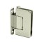 FHC Carolina Beveled Wall Mount Adjustable Hinge for Shower Doors - Full Back Plate, Polished Nickel (US14) Finished