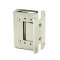 FHC Carolina Beveled Wall Mount Adjustable Hinge for Shower Doors - Full Back Plate- Rear, Polished Nickel (US14) Finished