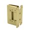 FHC Carolina Beveled Wall Mount Adjustable Hinge for Shower Doors - Full Back Plate- Rear, Satin Brass (US4) Finished