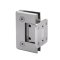 FHC Carolina Beveled Adjustable Wall Mount Hinge for Shower Doors - Short Back Plate- Rear, Satin Nickel (US15) Finished