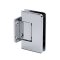 FHC Carolina Beveled Adjustable Wall Mount Hinge for Shower Doors - Short Back Plate, Polished Chrome (US26) Finished