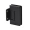 FHC Carolina Beveled Adjustable Wall Mount Hinge for Shower Doors - Short Back Plate, Matte Black (BLK) Finished
