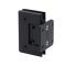 FHC Carolina Beveled Adjustable Wall Mount Hinge for Shower Doors - Short Back Plate- Rear, Matte Black (BLK) Finished