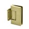 FHC Carolina Beveled Adjustable Wall Mount Hinge for Shower Doors - Short Back Plate, Satin Brass (US4) Finished