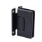 FHC Carolina Beveled Wall Mount Hinge for Shower Doors - Full Back Plate, Matte Black (BLK) Finished