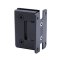 FHC Carolina Beveled Wall Mount Hinge for Shower Doors - Full Back Plate- Rear, Matte Black (BLK) Finished