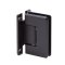 FHC Carolina Beveled 5 Degree Positive Close Wall Mount Hinge for Shower Doors - Full Back Plate, Matte Black (BLK) Finished