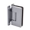 FHC Carolina Beveled 5 Degree Positive Close Wall Mount Hinge for Shower Doors - Full Back Plate, Polished Nickel (US14) Finished