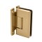 FHC Carolina Beveled 5 Degree Positive Close Wall Mount Hinge for Shower Doors - Full Back Plate, Satin Brass (US4) Finished