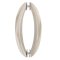 FHC Crown Style Pull 6" X 6" Back-To-Back Shower Door Handles- Side View, Satin Nickel (US15) Finished