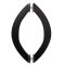 FHC Crown Style Pull 6" X 6" Back-To-Back  Shower Door Handles- Side View, Matte Black (BLK) Finished