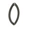 FHC Crown Style Pull 8" X 8" Back-To-Back Shower Door Handles, Matte Black (BLK) Finished