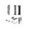 Locinox FORTYSET Complete Insert Lock Set with Keep for Metal, PVC or Aluminium Gates
