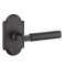 Emtek Bryce Lever, Sandcast Bronze Leverset, Dummy Pair, #1 Rosette, Flat Black Bronze (FB)