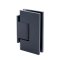FHC Glendale Square Wall Mount Offset Short Back Plate Hinge for Shower Doors, Matte Black (BLK) Finished