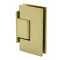 FHC Glendale Square Wall Mount Offset Short Back Plate Hinge for Shower Doors, Satin Brass (US4) Finished