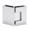FHC Glendale Square 5 Degree Positive Close Glass To Glass Hinge for Shower Doors - 135 Degree, Polished Chrome (US26) Finished