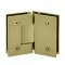 FHC Glendale Series 135 Degree Glass To Glass Hinge for Shower Doors - 3/8" to 1/2" Tempered Glass- Rear, Satin Brass (US4) Finished