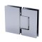 FHC Glendale Square 5 Degree Positive Close Glass To Glass Hinge for Shower Doors - 180 Degree, Polished Chrome (US26) Finished
